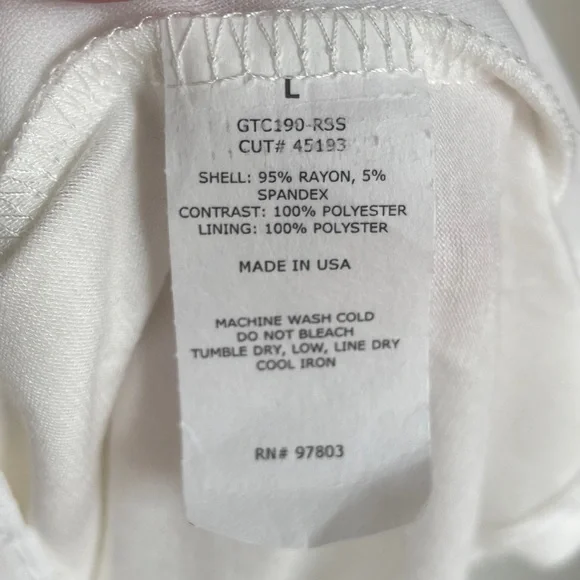 Green Envelope Los Angeles White Pleated Blouse | Sleeveless Round Neck | L - Picture 7 of 7